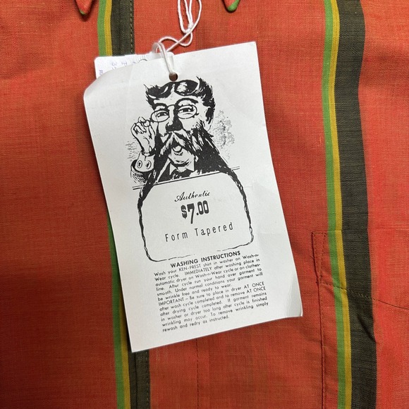 NWT Vintage Kennington California Stripe ShortSleeve Button Up Shirt Mens‎ Small - Picture 5 of 6